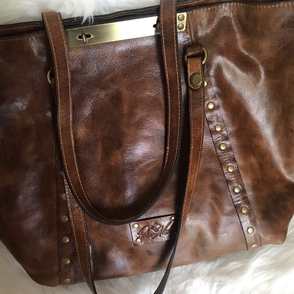 PATRICIA NASH 🤎 Benvenuto Leather Tote Distressed Cognac - Picture 3 of 15